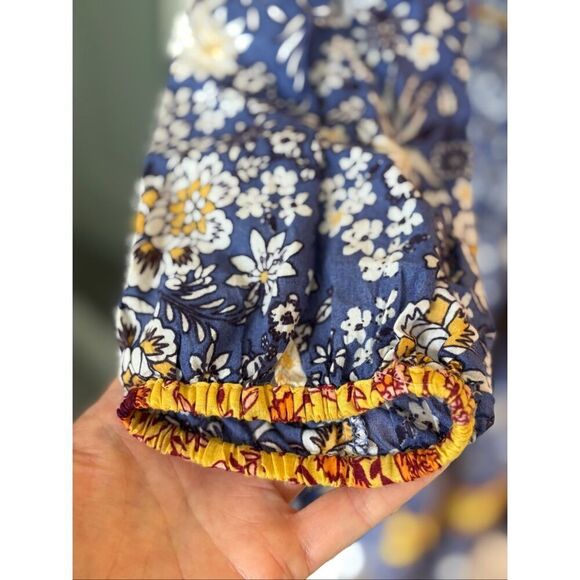 NWOT Zara blue combined print kaftan dress, Med $139 - Picture 7 of 10